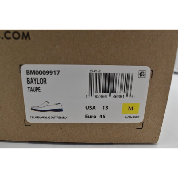 Born Mens Size 13 Baylor Taupe Distressed Suede Slip On Loafers Shoes - Picture 11 of 11